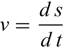 Formula measurement of speed