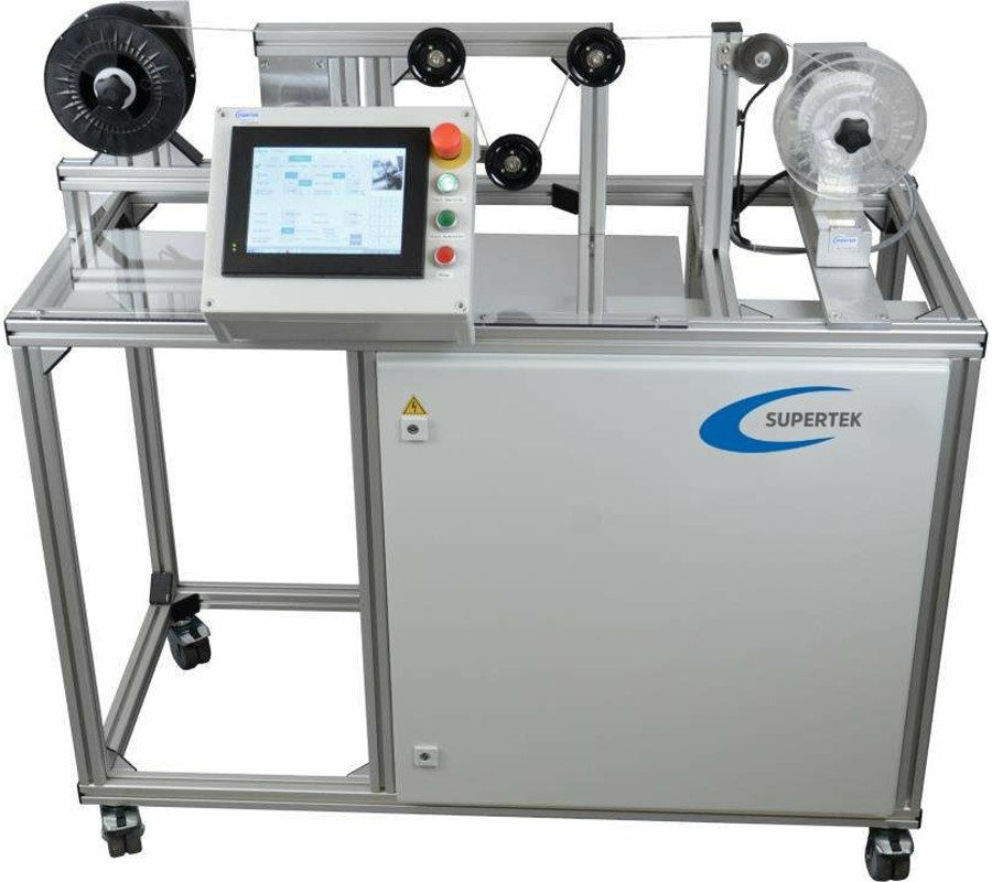 Umspulmaschine der MW-Klasse für 3D-Druck Filamente mit präzisem Aufspuler für ein optimales Spulenbild.